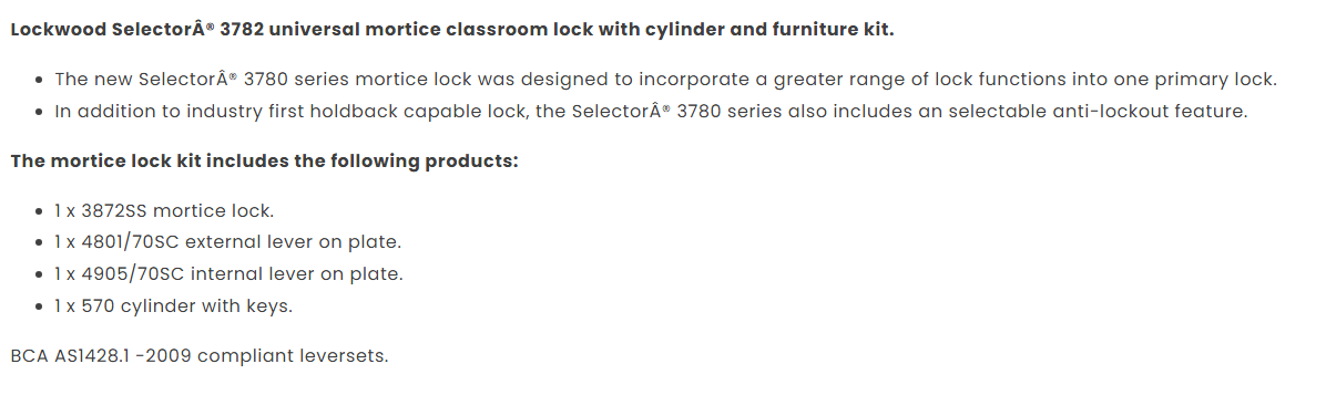 475 Hinged Door - Lock